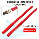 NNEOBA 2Pcs Car Spark Plug Socket Wrench Rubber Grip Spanner Red