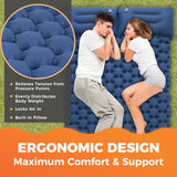 NNEOBA Double Sleeping Pad Inflatable Camping Navy Blue