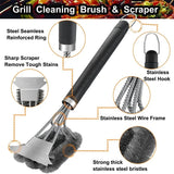 NNEOBA 2PCS Grill Brush Scraper Silver