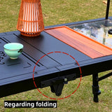 NNEOBA IGT 4-Unit Outdoor Camping Ultralight Folding Table Black