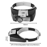 LED Head-Mounted Magnifying Glass – Adjustable Dual Lens Magnifier for Reading, Jewelry Repair & Crafts