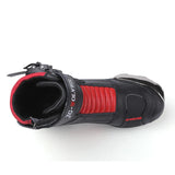 NNEOBA Men's Top Layer Cowhide Waterproof Professional Motorcycle Riding Shoes