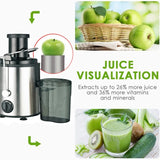 NNEOBA High Power Centrifugal Juicer Large Caliber Electric Juice Extractor Grey