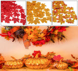 100pcs Artificial Silk Maple Leaves, Mixed Color Autumn Fake Leaves