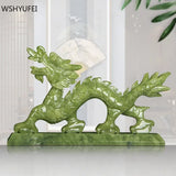 NNEOBA Feng Shui Elegance: Chinese Zodiac Dragon Jade Ornaments