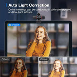 NNEOBA 4K USB Webcam with Tripod Sony Sensor Autofocus Black