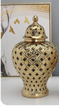 NNEOBA Elegant Handmade Ceramics Hollow Out Vase