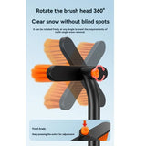 Extendable Car Snow Brush & Ice Scraper with 360° Pivoting Brush Head – Windshield Cleaning Tool