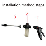 NNEOBA High Pressure Spray Water Gun Multipurpose Car Wash Silver