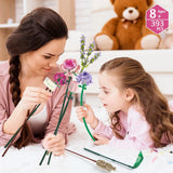 NNEOBA 393 PCS Mini Bricks Flower Bouquet Building