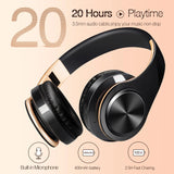 NNEOBA Wireless Bluetooth Headphones Gold