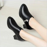 Women's Pointed-Toe Chunky Heel Pumps