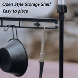 NNEOBA Camping Storage Detachable Organizer Rack Black