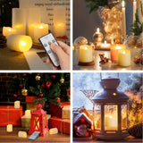 NNEOBA 6-Pack Rechargeable LED Tealight Candles with Remote And Timer White