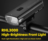 NNEOBA 3000 Lumen Rechargeable Bike Light Black