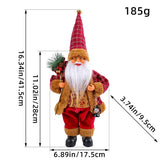 4Pcs Christmas Santa Claus Plush Doll Set Battery-Powered