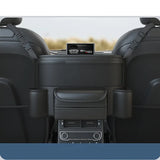 NNEOBA Universal Car Seat Middle Storage Bag–PU Leather Armrest Organizer Black