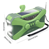 NNEOBA Solar Hand Crank Emergency Radio Green