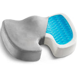 NNEOBA Gel Memory Foam Cushion Non-Slip Coccyx Support Pad Grey