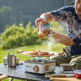 NNEOBA 2800W Portable Camping Gas Stove High Firepower Cassette Furnace White