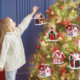 5PCS Gingerbread House Christmas Ornament Set