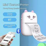 NNEOBA Portable Thermal Printer MINI - Wireless BT 203dpi Photo Label Memo Printing (Pink)