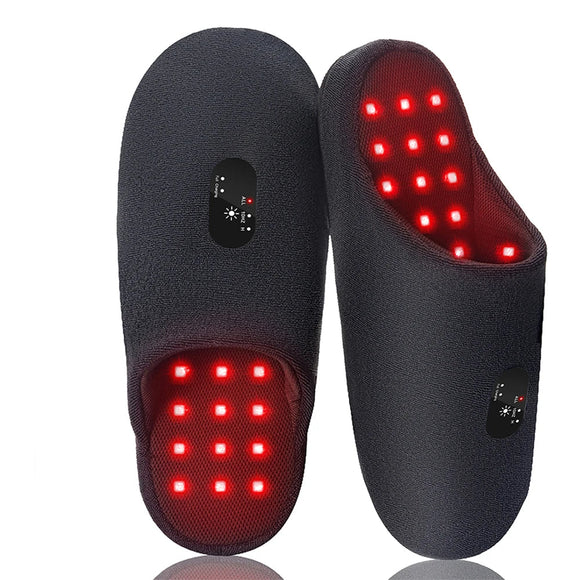 NNEOBA Rechargeable Red Light Therapy Slippers Black