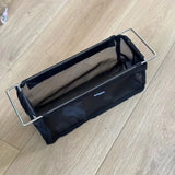 NNEOBA Folding Camping Mesh Basket Drainable Storage Bag Black