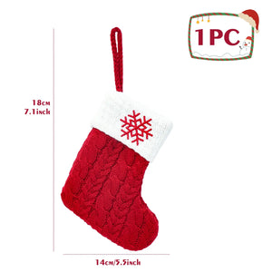 NNEOBA Knitted Snowflake Letter Christmas Stocking