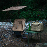 NNEOBA Sunshade Awning Folding Chair Set Khaki