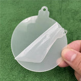 NNEOBA 50pcs Transparent Acrylic Christmas Tree Ornament Bells for DIY Craftin