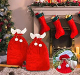 Santa Claus Christmas Gift Sack – Red Cotton