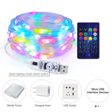 NNEOBA 20M Dream Color USB 5V LED String Lights - Bluetooth Music APP RGBIC Addressable Fairy Lights