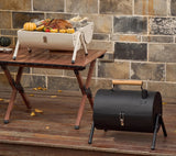 NNEOBA Dual-Side Portable Charcoal BBQ Grill Camping Stove White