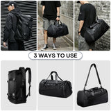 NNEOBA 40L Foldable Sports Gym Travel Duffel Bag Black