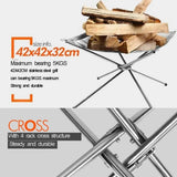 NNEOBA Foldable Stainless Steel Mesh Fire Pit Rack