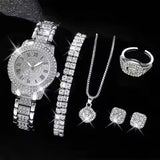 NNEOBA Roman Dial Women's Luxury Quartz Watch Set
