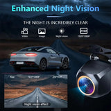 NNEOBA AHD 2K Car Rear View Camera Fisheye Golden Lens Black