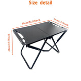 NNEOBA Foldable Hollowed Surface Camping Table Black