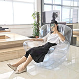 NNEOBA Transparent Nordic Inflatable Sofa - Modern Armchair for Bedroom- 90x80cm