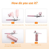 NNEOBA Spray Face Steamer - High Pressure, Moisturizing, Facial Pore Cleaner, Skin Care Airbrush