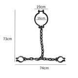 Halloween Plastic Handcuffs Fetters Ball Props Realistic Pranks With Chain Anklets Costume Props Prisoners Cosplay Accessories