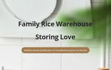 NNEOBA 1pc Wall-Mounted Multi-Grid Food Dispenser - Large Capacity Rice Bucket