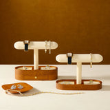 Premium Wooden Watch Display Tray – Velvet-Lined Organizer for Watches, Rings, Earrings & Bracelets