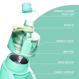 NNEOBA 750ML Spray Water Bottle Green