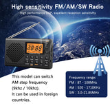 NNEOBA Shortwave Radio with Digital Display Black