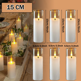 LED Flameless Tea Light Candles with Acrylic Cups