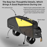 NNEOBA 1.2L Top Tube Bike Bag Leg-Free Design Yellow