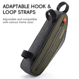 NNEOBA 1.7L Bicycle Frame Tube Bag Reflective Green