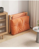 NNEOBA Foldable Beech Wooden Foot Stool with Soft Cushion - Orange